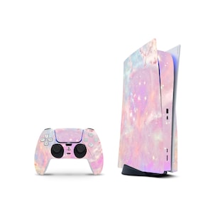 Stars Pink Decal For PS5 Playstation 5 Console And Controller , Full Wrap Vinyl For PS5