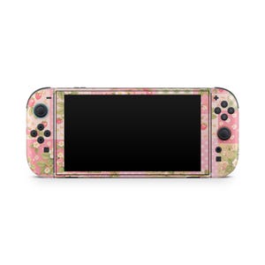 Strawberry Cottage Patchwork Skin Decal For Gaming Console Premium 3M Vinyl Wrap Compatible With Switch 2 image 6