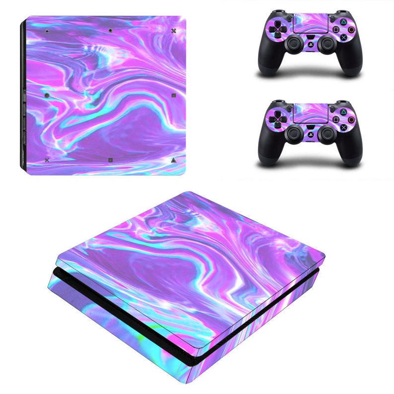 Electronics Accessories Video Games 2 Controller Skins Ps4 Slim Pro Fat Playstation 4 Console Skin Decal Sticker Pink Wave Custom Design