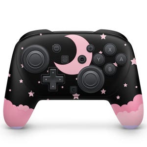 Luna Switch 2 Controller Skin – Gloss, Glitter, or Matte | Sakura Pink Thumb Grips Available | ZoomHitSkins