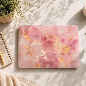 Pink Gold Marble Skin Compatible with MacBook: 3M Vinyl Decal Sticker