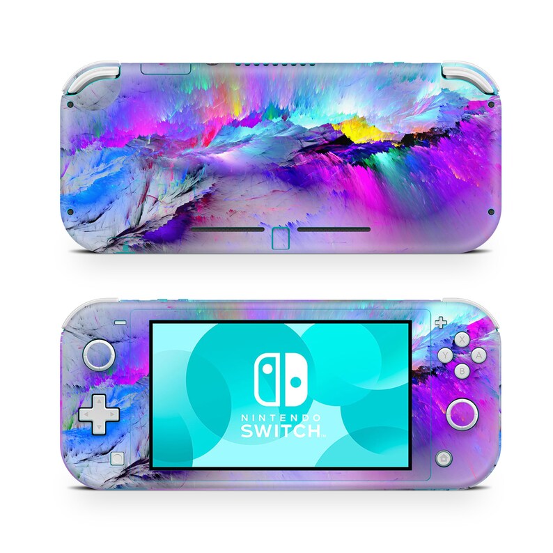 Nintendo Switch Lite Skin Decal For Console Rainbow Painting | Etsy