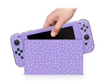 Adhesivo decorativo para consola Switch, Joy-Con y base Luminary Purpled