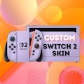 Custom Nintendo Switch 2 Skin  / Personalized Switch 2 Decal /  Gloss or Glitter Finish / Cute & Unique Console Wrap