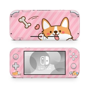Naklejka na Nintendo Switch Lite na konsolę Corgi Cartoon