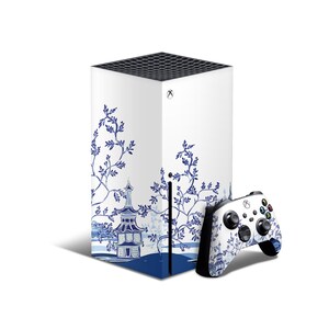 Orient Pagoda Skin-dekal för Xbox Series X-konsol och handkontroll, heltäckande vinyl för Xbox Series X