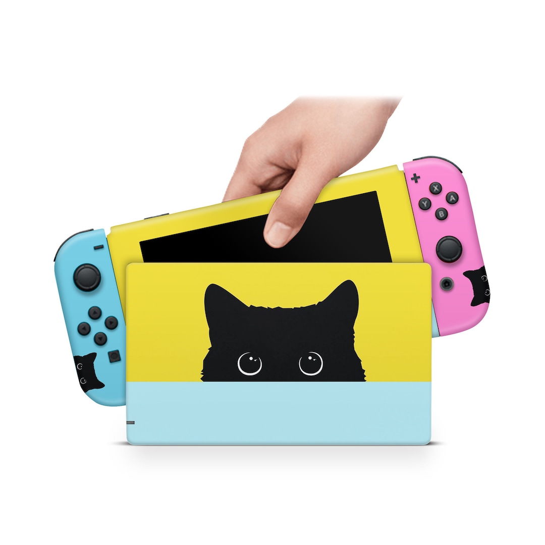 Nintendo Switch Skin Decal for Console Joycon and Dock Charming Moggie