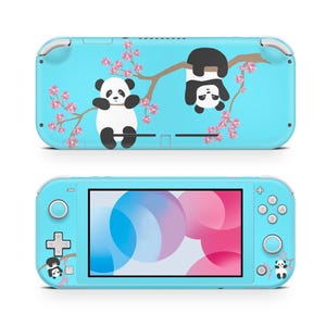 Adorable Panda Bear Skin Decal For Gaming Console Premium 3M Vinyl Wrap Compatible With Switch Lite