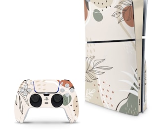 Boho Decal For PS5 Slim Playstation 5 Console And Controller , Full Wrap Vinyl For PS5 Slim