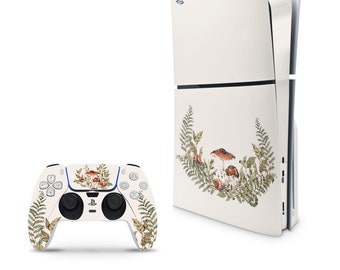 Forest Decal For PS5 Slim Playstation 5 Console And Controller , Full Wrap Vinyl For PS5 Slim