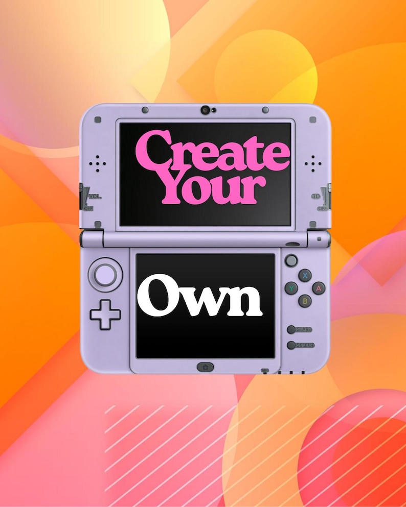 Custom 3DS XL Skin Decal 3M Create Your Own - Etsy