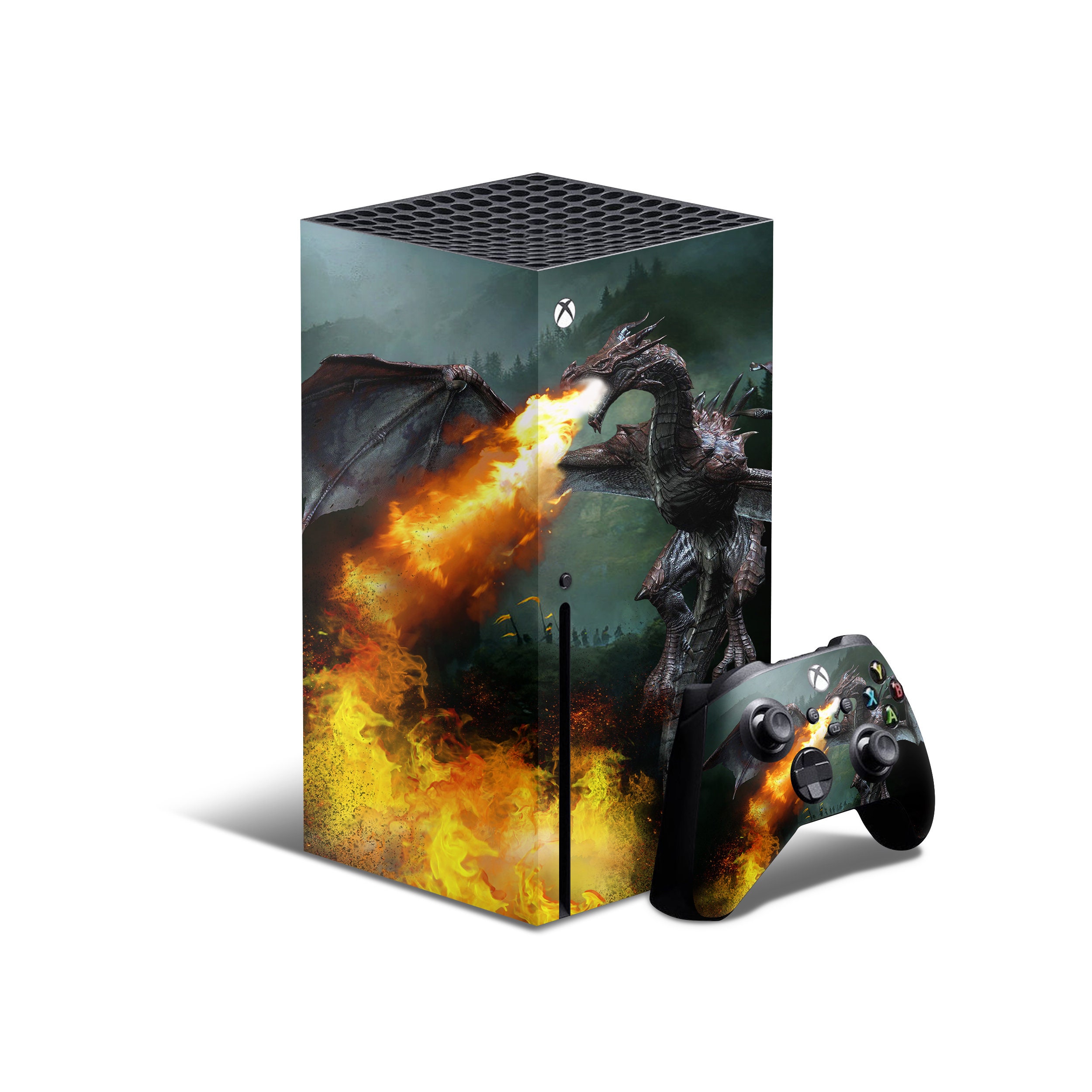 Skin Adesiva Tempesta Di Fuoco Per Xbox Series X + 2 Controller - 247Skins