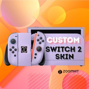 Vinilo personalizado para consola de videojuegos 2 / Calcomanía personalizada para consola 2 / Acabado brillante o con purpurina / Vinilo para consola bonito y único