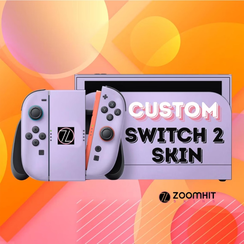 Custom Gaming console 2 Skin / Personalized console 2 Decal / Gloss or Glitter Finish / Cute & Unique Console Wrap image 1