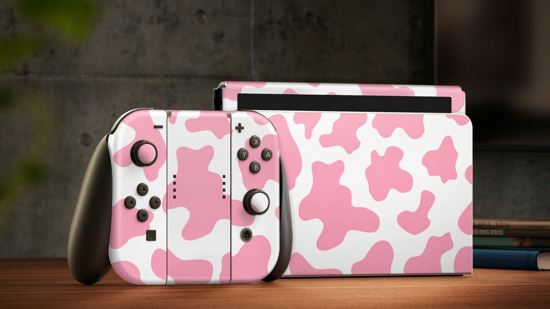 Oled Switch Skin Decals Cow Pink Wrap Vinyl - Etsy