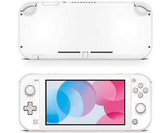 Weißer Skin Aufkleber für Spielkonsole Premium 3 M Vinyl Wrap Kompatibel mit Switch Lite
