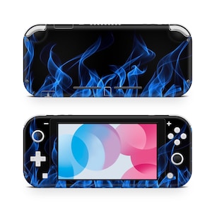 Vinilo adhesivo Fire Flames Navy Inforno para consola de videojuegos, vinilo premium 3M compatible con Switch Lite