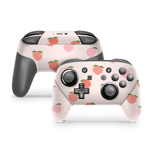 Adesivo per Nintendo Switch Pro Controller Skin Decal Pesche Frutta Albicocca Pesca Villaggio Salmone Rosa Albero Pastello Verde Verde Lime Set
