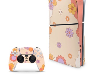 Hippie Decal For PS5 Slim Playstation 5 Console And Controller , Full Wrap Vinyl For PS5 Slim