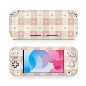 Gingham Skin Decal For Gaming Console Premium 3M Vinyl Wrap Compatible With Switch Lite