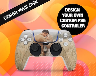 Personalized Your PS5 Controller With Your Favorite Picture , Custom Your Own Photo PS5 Controller Skin , Full Wrap Vinyl Decal