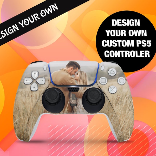 Personalized Your PS5 Controller With Your Favorite Picture , Custom Your Own Photo PS5 Controller Skin , Full Wrap Vinyl Decal