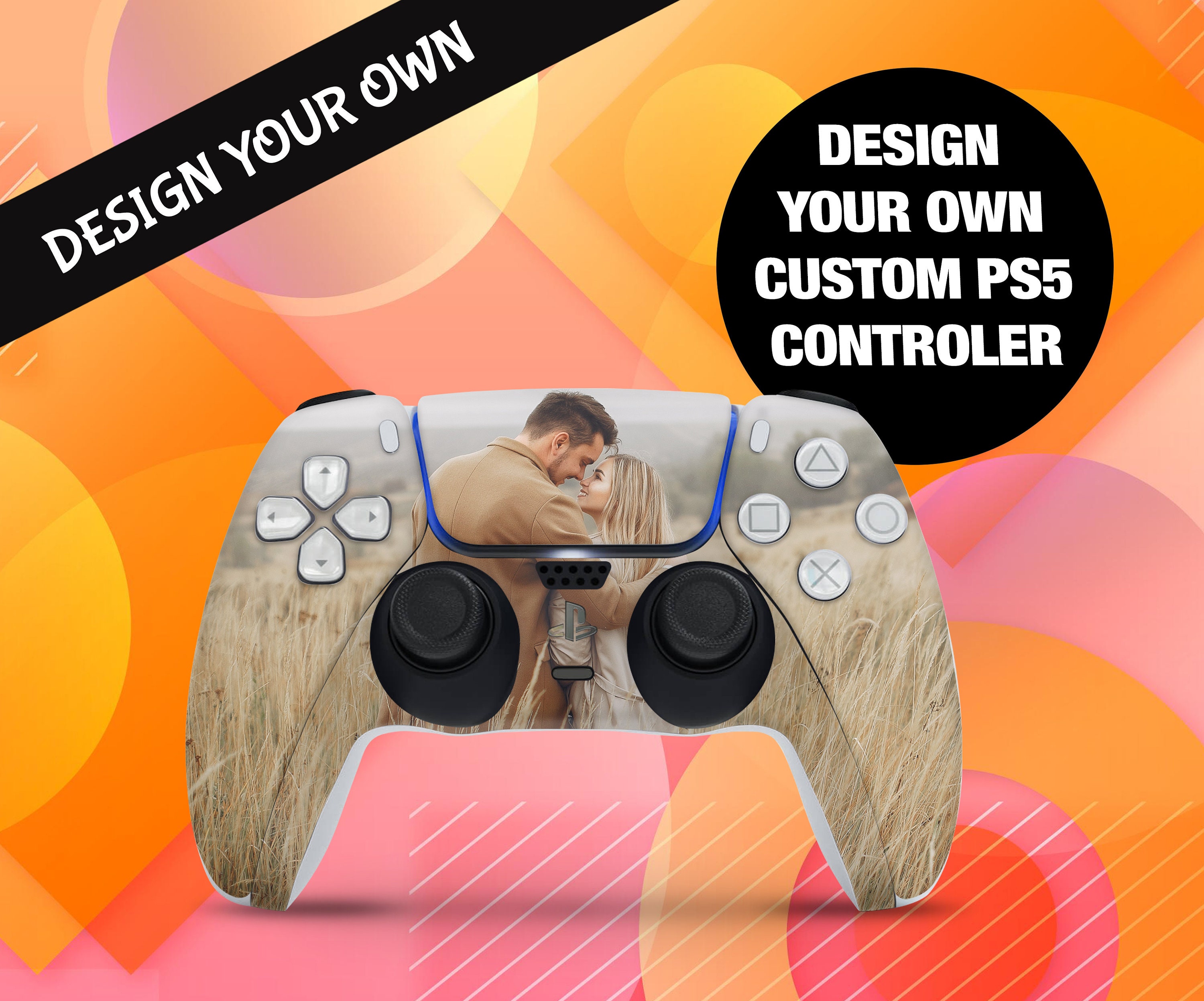 Personalized Your PS5 Controller With Your Favorite Picture , Custom Your  Own Photo PS5 Controller Skin , Full Wrap Vinyl Decal 