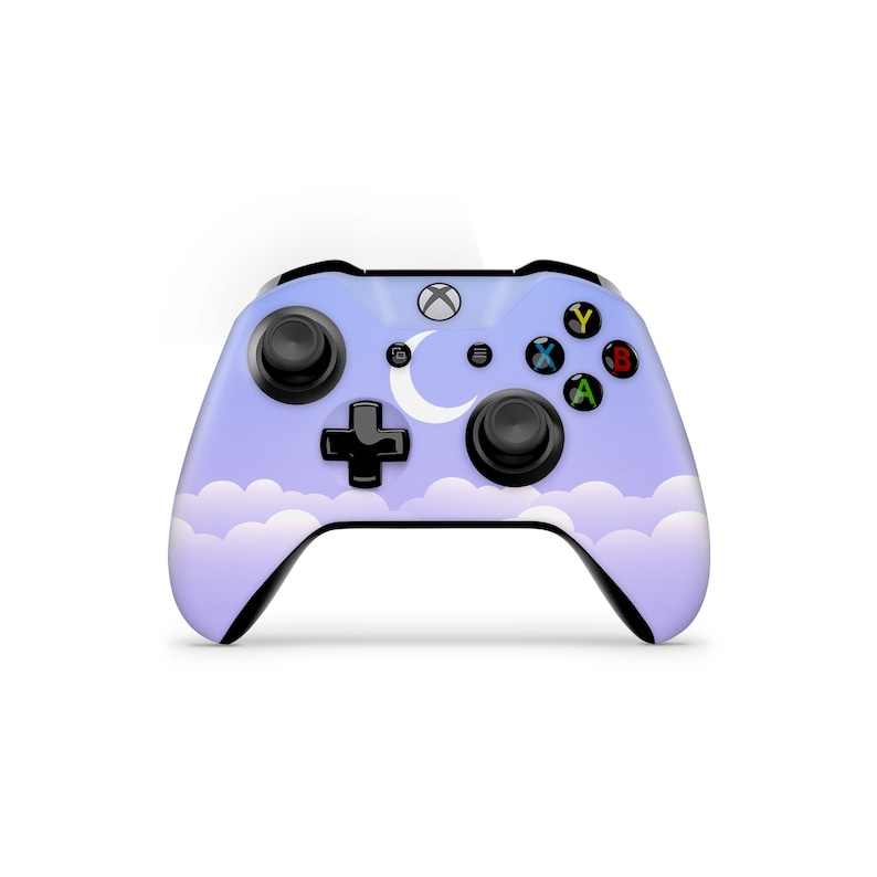 Blue Lilac Moon Skin For The Xbox Controller image 1
