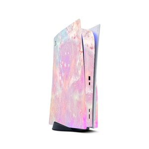 Stjärnor Rosa dekal för PS5 Playstation 5-konsol och kontroll, heltäckande vinyl för PS5 bild 3