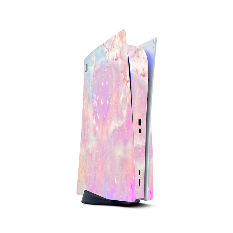 Stjärnor Rosa dekal för PS5 Playstation 5-konsol och kontroll, heltäckande vinyl för PS5 bild 3
