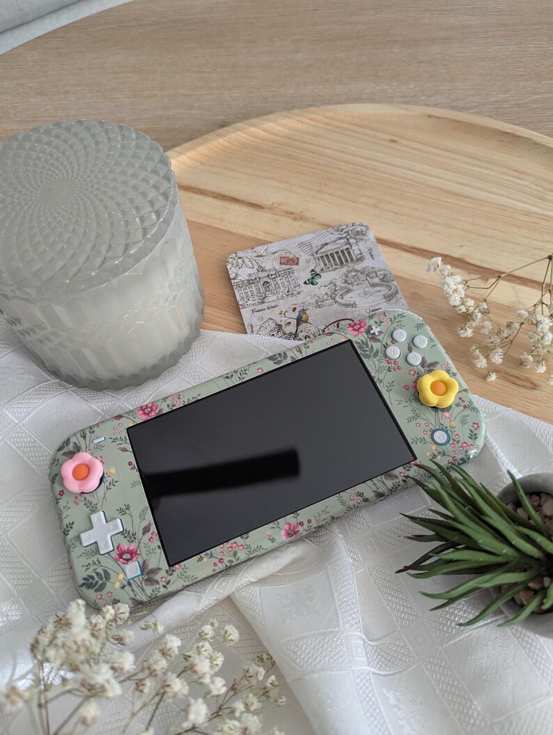 Foliage Green Skin Decal For Gaming Console Premium 3M Vinyl Wrap Compatible With Switch Lite image 5