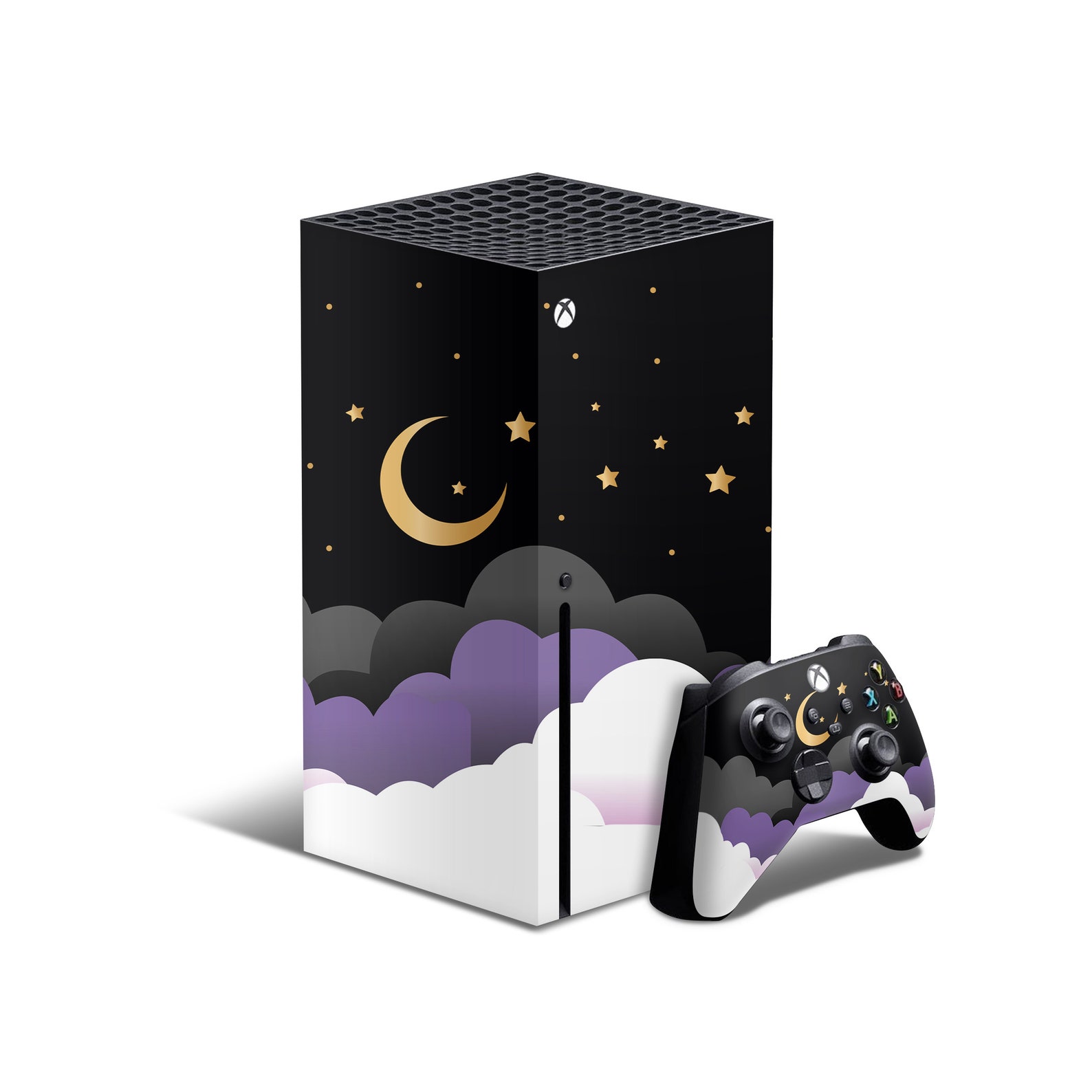 Black Moon Decal for Xbox Series X Console and Controller , Full Wrap ...