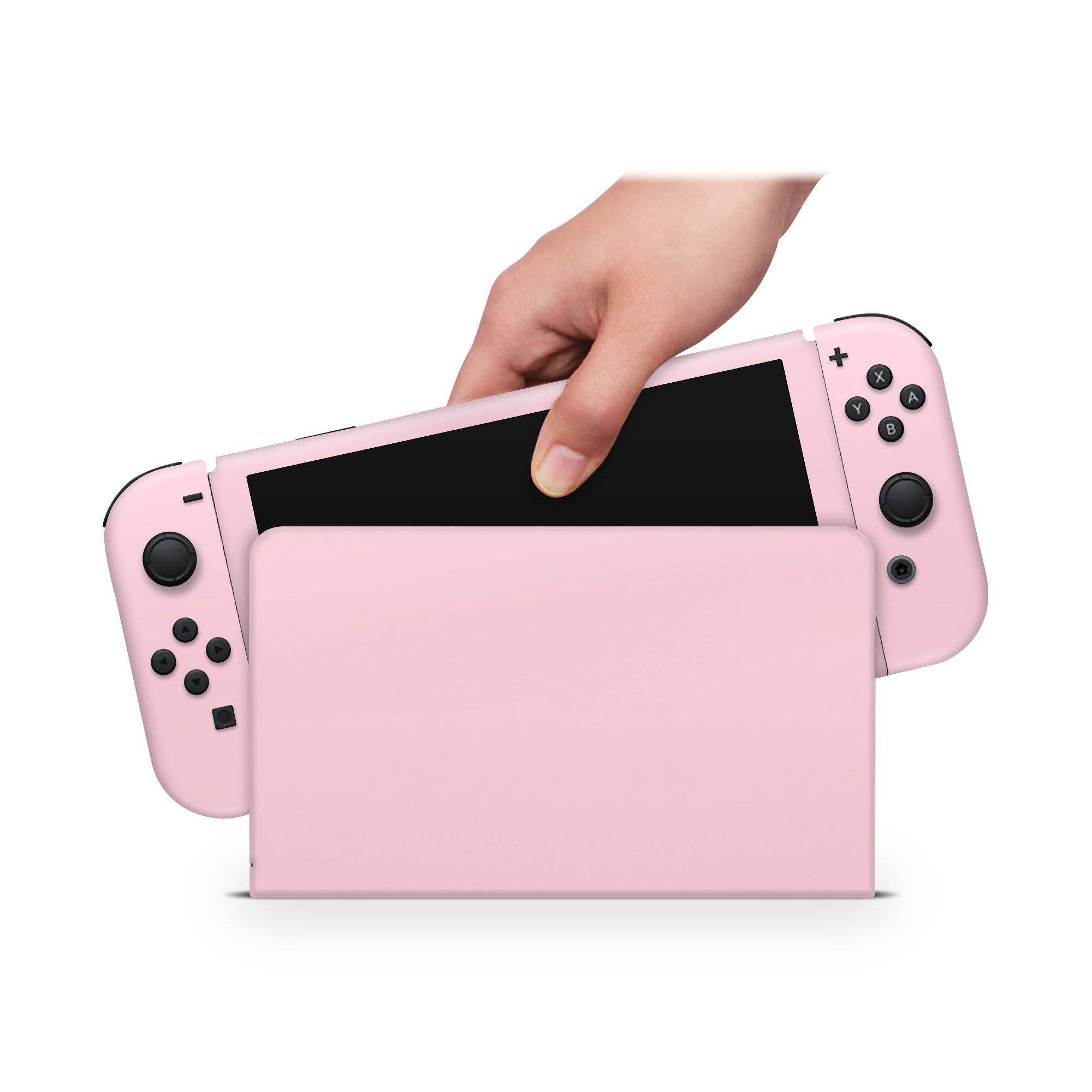 Oled Nintendo Switch Skin Decals Solid Pink Wrap Vinyl - Etsy