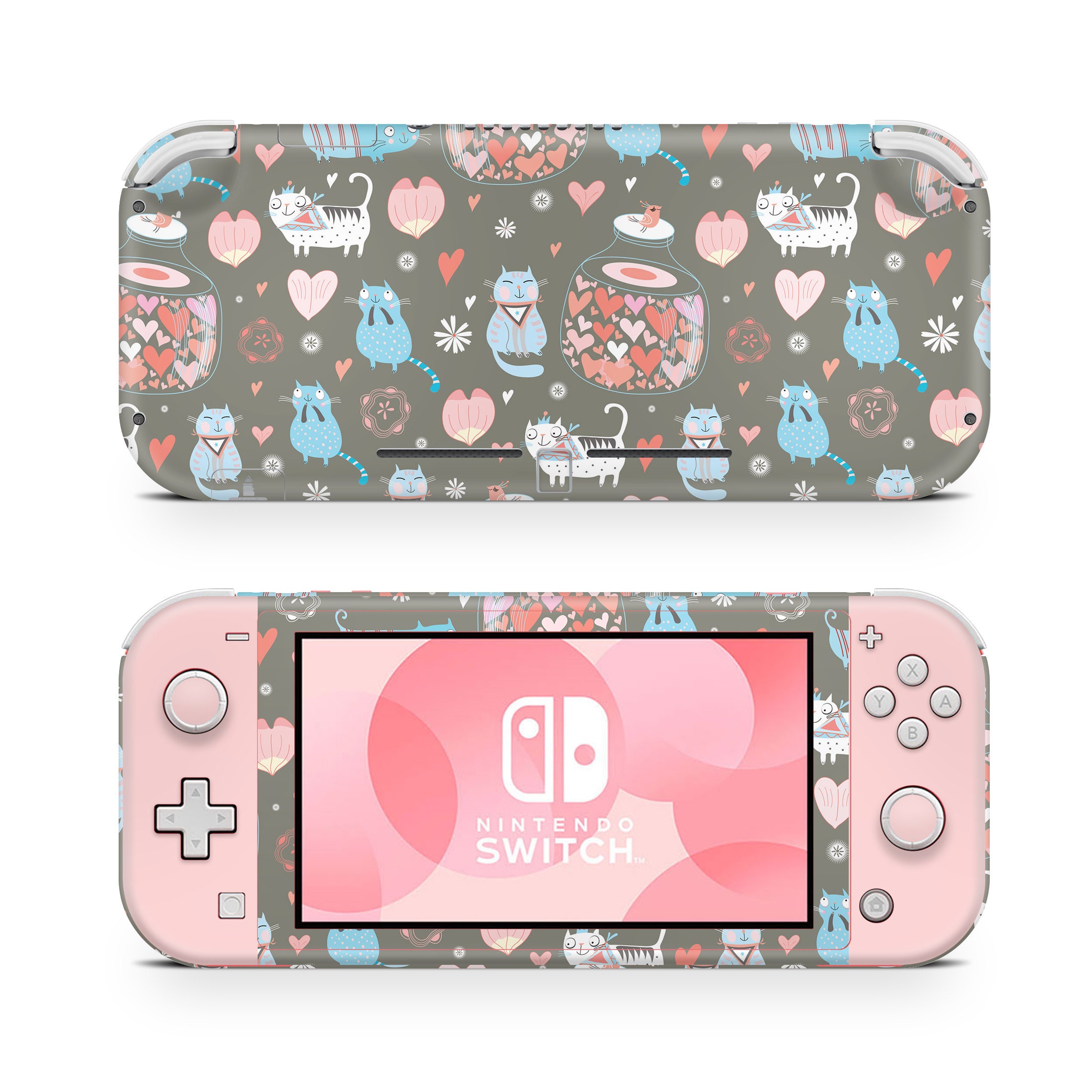 Nintendo Switch Lite用スキンシール「Felin Hearts」 - Etsy 日本
