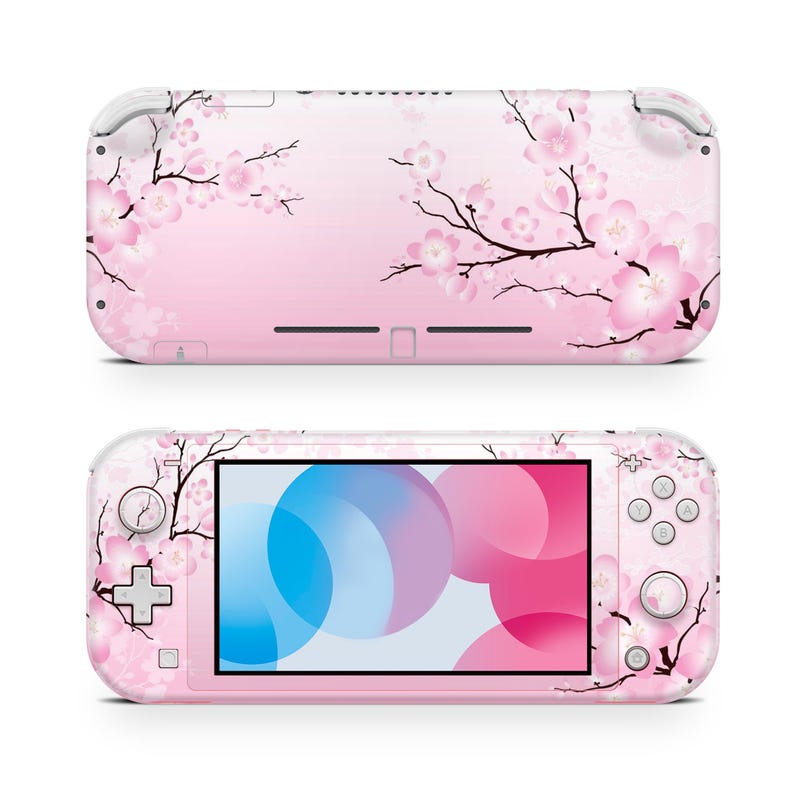 Cherry Blossom Skin Decal For Gaming Console Premium 3M Vinyl Wrap Compatible With Switch Lite image 1