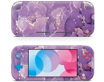 Nintendo Switch Lite Skin // Purple Lightning Design // High