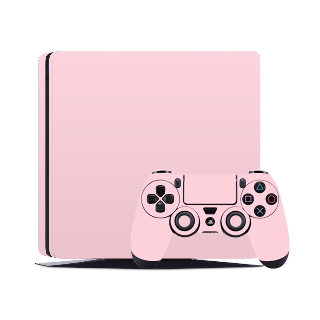 PS4 Skin Decal for Playstation 4 Console and Controller Pink Solid Etsy