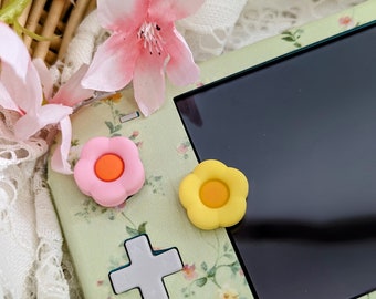 Floral Silicone Thumb Grips | Standard Fit for Handheld & Portable Joysticks | Analog Caps – 2pc Set
