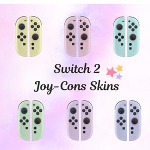Pastel Colors - Joy-Con Skin Compatible with Switch 2  |3M Vinyl Protective Cover