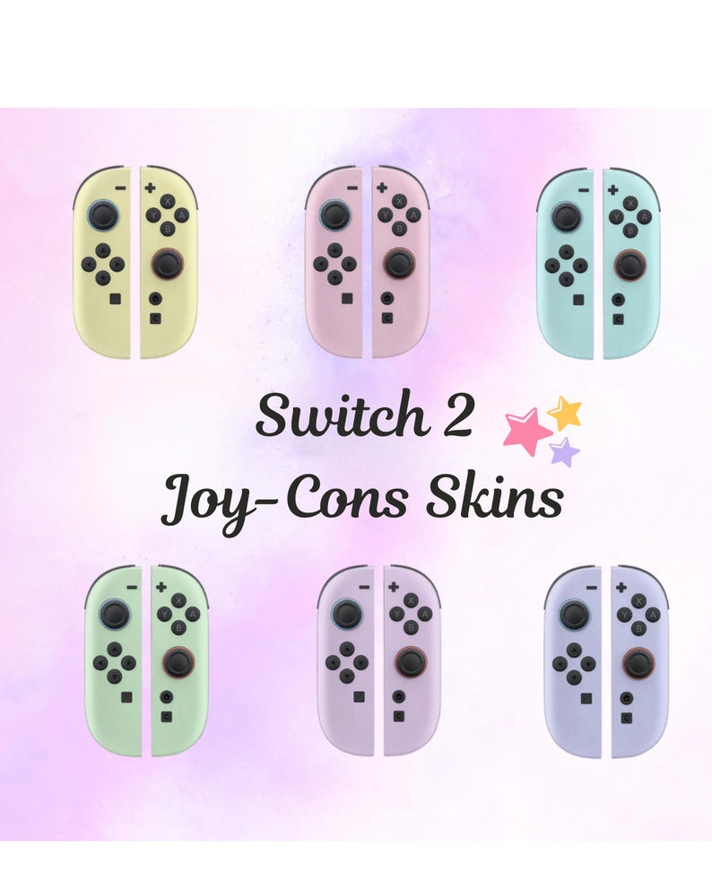 Pastel Colors - Joy-Con Skin Compatible with Switch 2  |3M Vinyl Protective Cover
