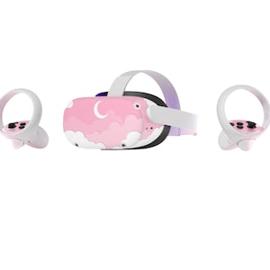Oculus Quest 2 /Meta Quest 3 Skin Moon Pink , 3M Decal Wrap Sticker for Oculus Quest 2 VR Headset and Controller