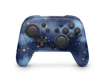 Skórka na kontroler Switch 2 – edycja Reverie | Niebieska naklejka winylowa z motywem gwieździstego kosmosu