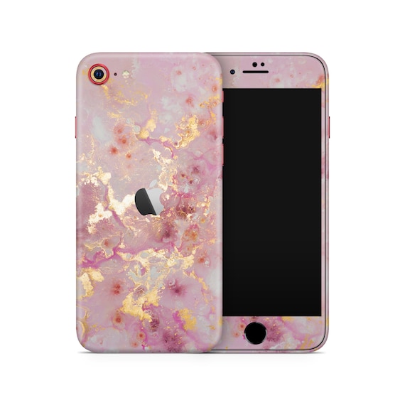 Apple iPhone 8 Plus Skin - Rose Gold Marble - Sticker Decal Wrap