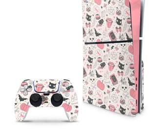 Magic Pinky Decal For PS5 Slim Playstation 5 Console And Controller , Full Wrap Vinyl For PS5 Slim