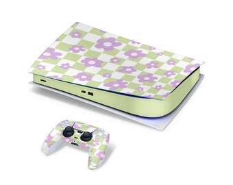 CheckerBoard Decal For PS5 Playstation 5 Console And Controller , Full Wrap Vinyl For PS5