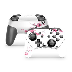 Cherry Blossom  Switch Pro Controller Skin: Oriental Temple Decal