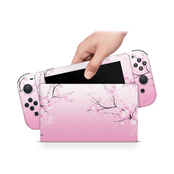 Nintendo Switch Skin Decal For Console Joy-Con And Dock Blossom Cherry Trees