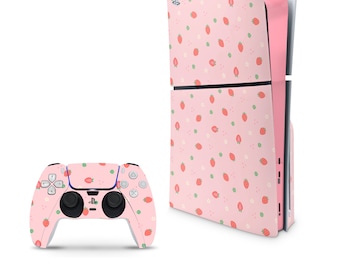 Little Berries Decal For PS5 Slim Playstation 5 Console And Controller , Full Wrap Vinyl For PS5 Slim