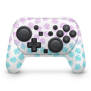 Pastel Leave Switch 2 Controller Skin – Gloss, Glitter, or Matte | Sakura Pink Thumb Grips Available | ZoomHitSkins