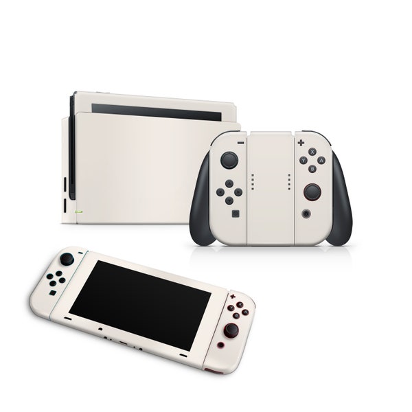 Cream Natural Nintendo Switch Skin Decal For Console Joy-Con And Dock